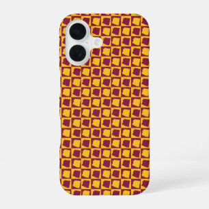 Arizona Maroon Gold Geometric Pattern iPhone 16 Case