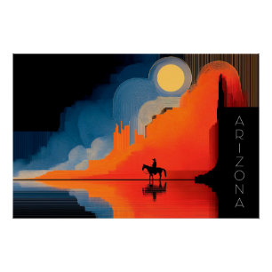 Arizona, Minimalist Style Poster