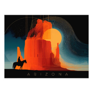 Arizona, Monument Valley, Minimalist Style Photo Print