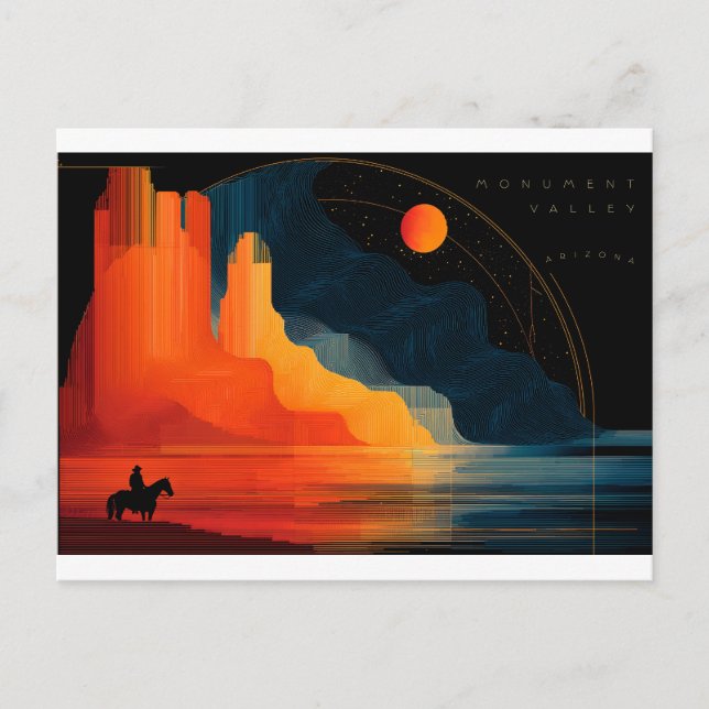 Arizona, Monument Valley, Minimalist Style Postcard (Front)