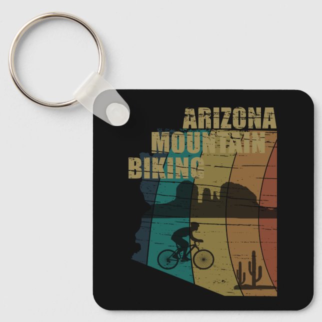 Arizona mountain biking key ring (Front)