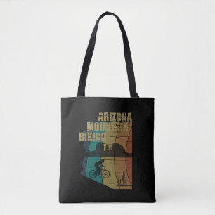 Arizona mountain biking vintage tote bag