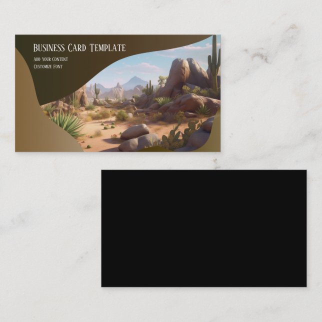 Arizona Mountains Desert Business Card (Front/Back)