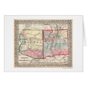 Arizona New Mexico Map 1867