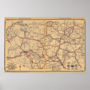 Arizona, New Mexico Poster