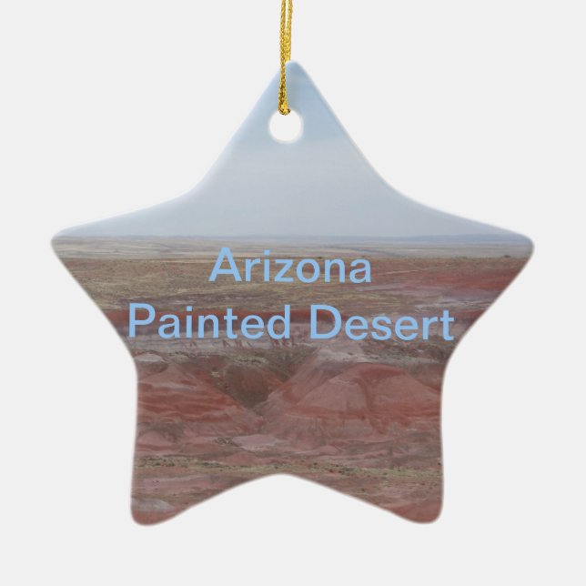 Arizona Painted Desert Ceramic Tree Decoration (Front)