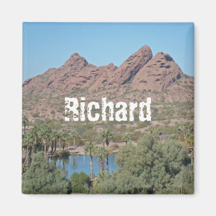 Arizona Papago Park Landscape Add Name Southwest Magnet