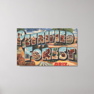 Arizona - Petrified Forest - Large Letter Canvas Print