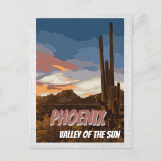 Arizona Phoenix Valley of the Sun Cactus Postcard