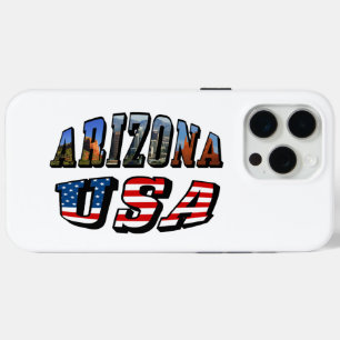 Arizona Picture and USA Flag Text iPhone 15 Pro Max Case