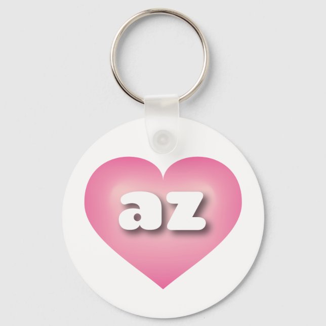 Arizona pink fade heart - I love az Key Ring (Front)