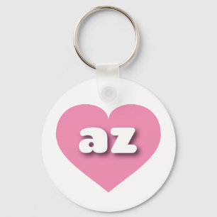 Arizona pink heart - I love az Key Ring