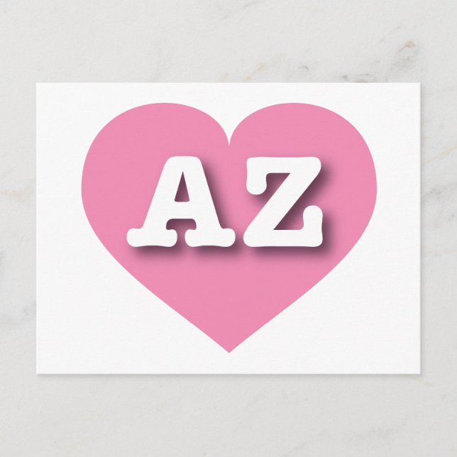 Arizona Pink Heart - I love AZ Postcard (Front)