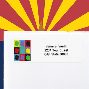 Arizona Pop Art Personalize Return Address