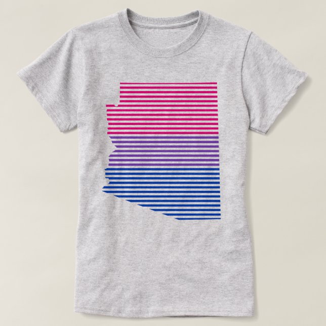 arizona pride bisexual striped shape T-Shirt (Design Front)