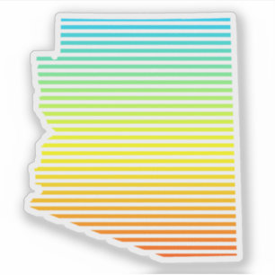 arizona pride striped rainbow fade flag