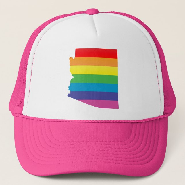 arizona pride. striped. trucker hat (Front)