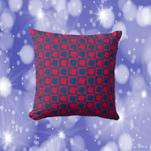 Arizona Red and Blue Check Pattern Cushion