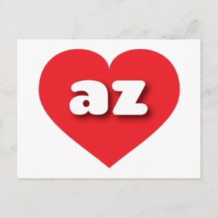 Arizona red heart - I love az Postcard