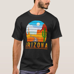 Arizona Roadrunner Retro Desert Cactus T-Shirt