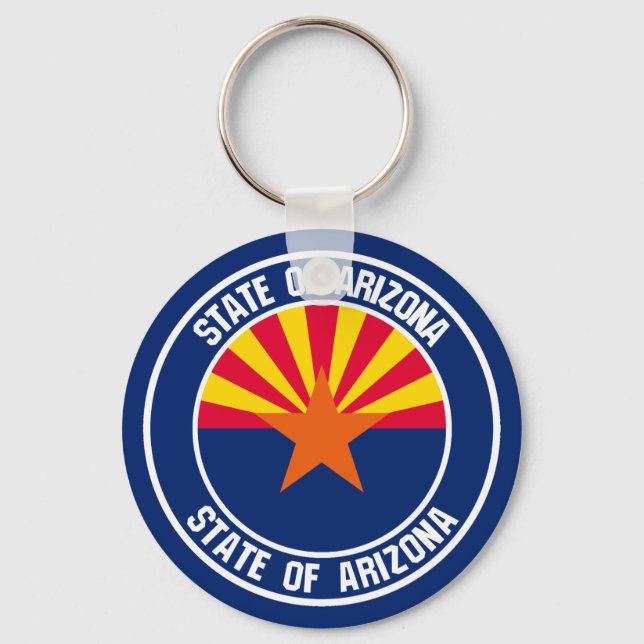 Arizona Round Emblem Key Ring (Front)