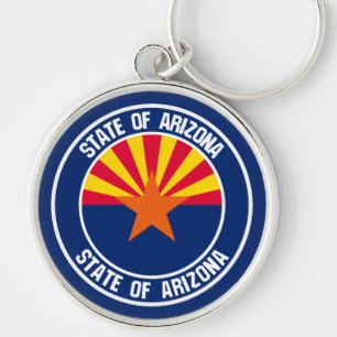Arizona Round Emblem Key Ring
