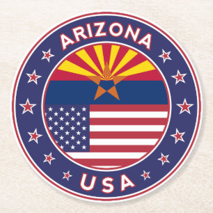 Arizona Round Paper Coaster