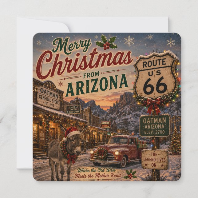 Arizona Route 66 Christmas Greetings (Front)