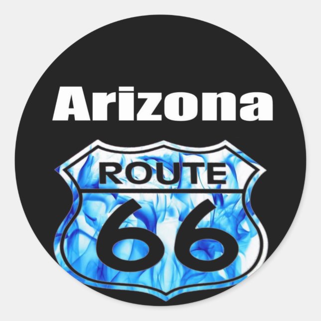 Arizona Route 66 Classic Round Sticker (Front)