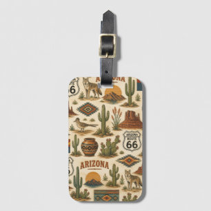 Arizona Route 66 Desert Americana Luggage Tag
