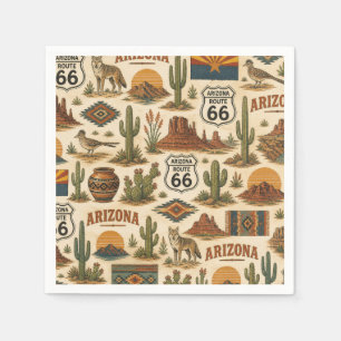 Arizona Route 66 Desert Table Style Napkin
