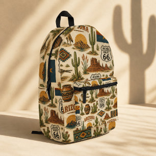 Arizona Route 66 Trail Trekker Printed Backpack