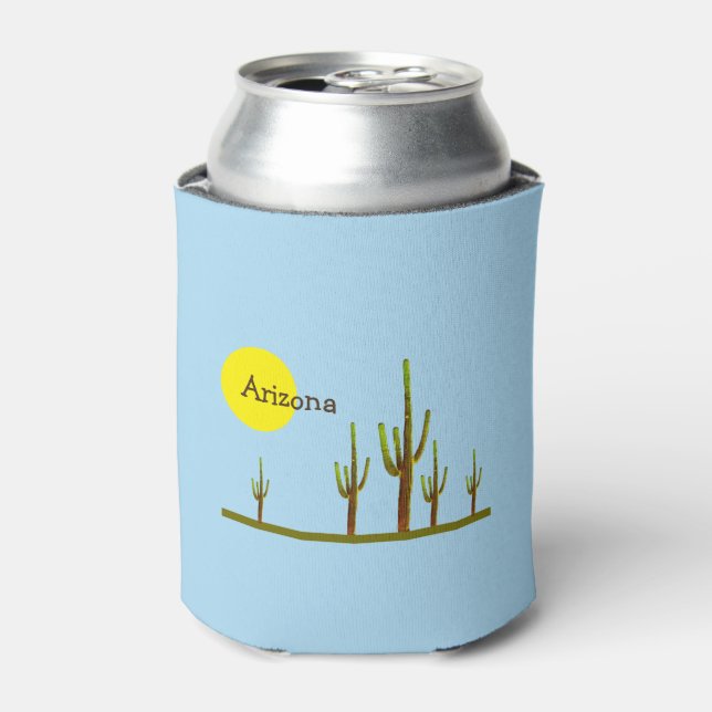 Arizona Saguaro Cactus Can Cooler (Can Front)