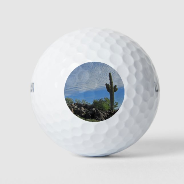 Arizona Saguaro Cactus Photo Desert Southwest Golf Balls (Front)