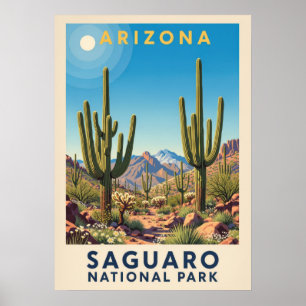 Arizona Saguaro National Park V02 Poster
