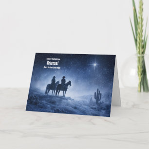 Arizona Seasons Greetings Christmas Cowboy Card