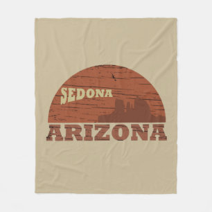Arizona Sedona landscape az vintage Fleece Blanket