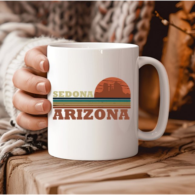 Arizona Sedona vintage sunset az retro Mug (Creator Uploaded)