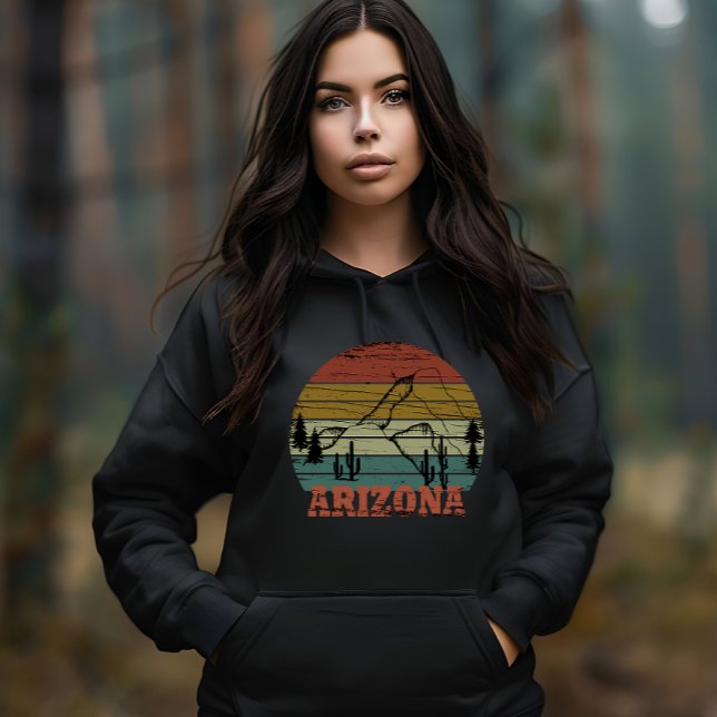 Arizona Sedona vintage sunset retro az Hoodie (Creator Uploaded)