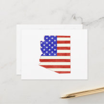 Arizona Shaped Patriotic Arizonan American Flag
