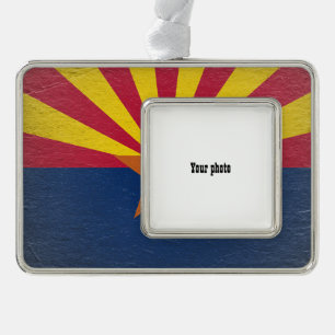 Arizona Silver Plated Framed Ornament