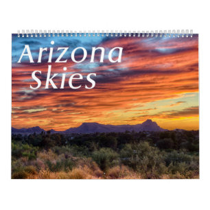 Arizona Skies large two page calendar