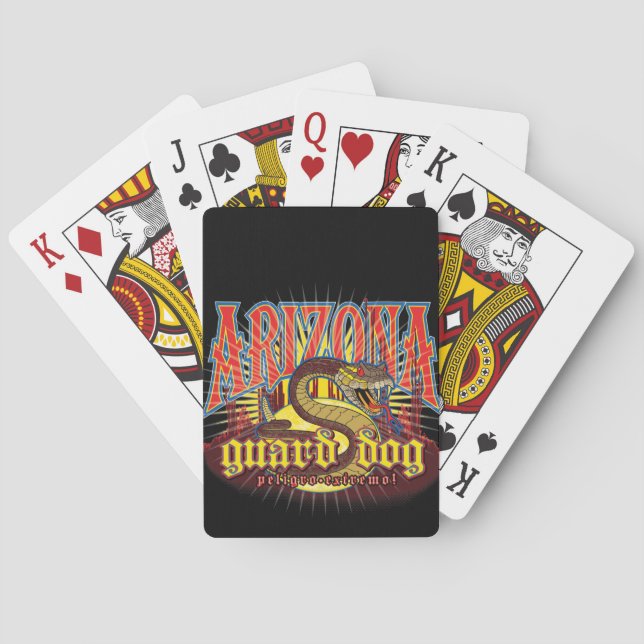 Arizona Snake Black & White Playing Card (Back)
