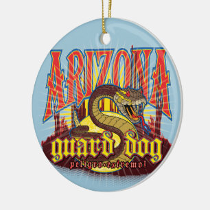 Arizona Snake on Guard Ceramic Tree Decoration