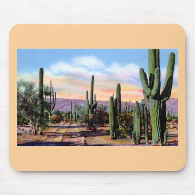Arizona Sonoran Desert Scene Mouse Pad (Front)