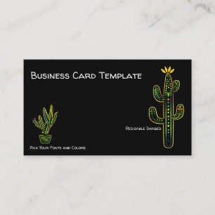 Arizona Southwestern Cactus Plants Business Card