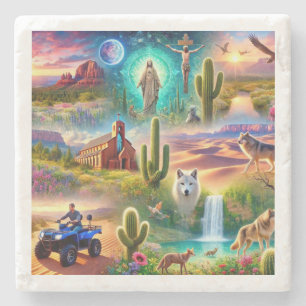 Arizona Spiritual Trip Stone Coaster