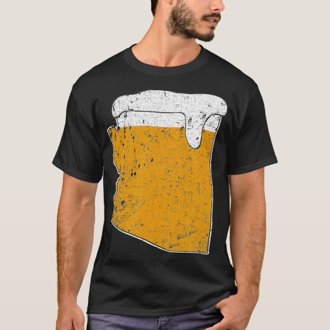 Arizona  State Beer Ale Distressed  American T-Shirt (Front)