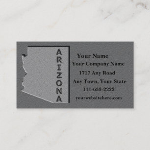 Arizona State Business card  carved stone look