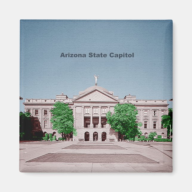 Arizona State Capitol Tinted Colourized Magnet (Front)